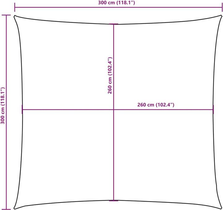 Produktbild VidaXL Sonnensegel (300 x 300 cm)