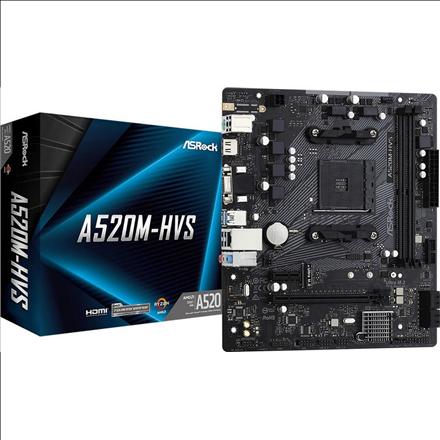 Image du produit AsRock A520M-HVS (AM4, AMD A520, mATX)