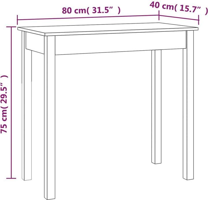 Actual product image VidaXL Delaney (80 x 40 x 75 cm)