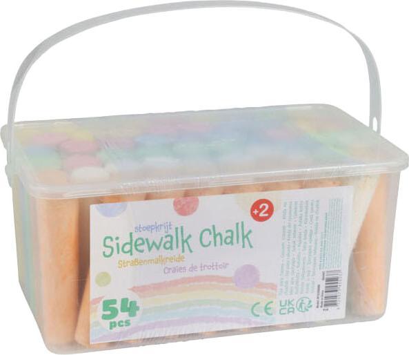 Actual product image Champ Jumbo Road Chalk, 54 pieces (White, Yellow, Blue, Orange and green, Red, 54 x)