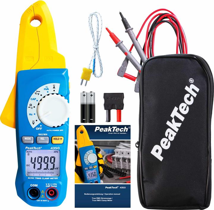 Actual product image Peaktech P 4350 Current clamp meter (CAT III 600V)