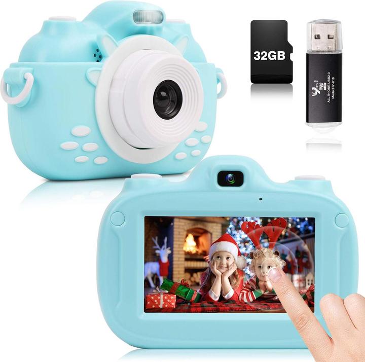 Produktbild Yunke 3,0-Zoll-HD-Touchscreen-Digitalkamera mit 30MP, Blau