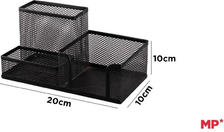Actual product image Main paper Schreibtisch-Organizer aus Netzstoff, schwarzes Metall
