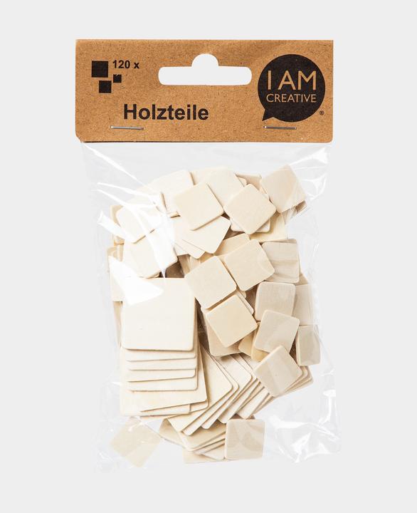 Produktbild I Am Creative Holzscheiben quadratisch, 120 Stk.