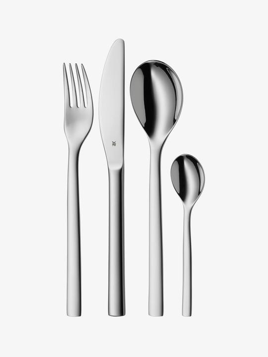 Produktbild WMF Essbesteck Besteckset 1 Person Nuova 4tlg Monobloc Edelstahl 18/10 poliert (4 Stück, Besteck Set)
