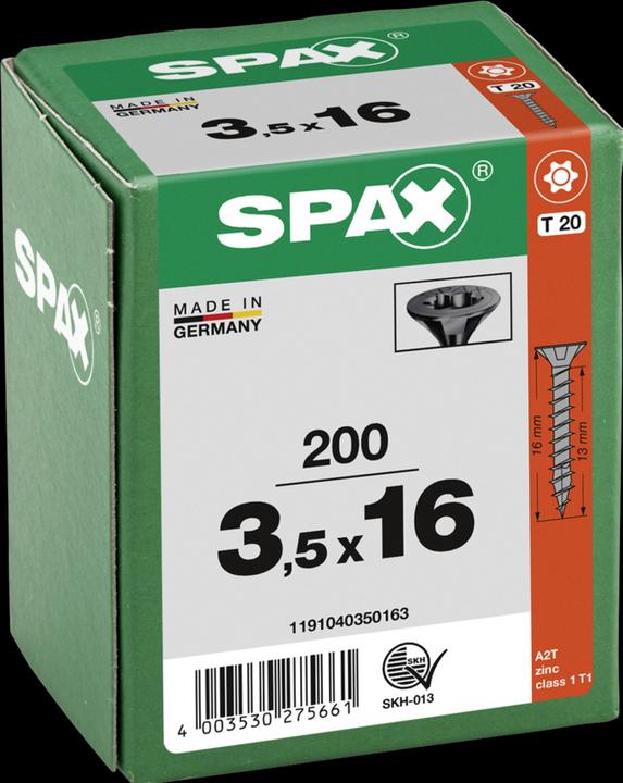 Actual product image Spax Chipboard screws (200 Screws per piece)