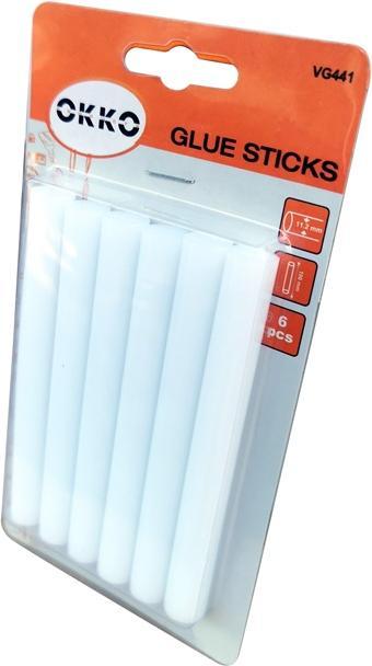 Okko GLUE STICKS 6PCS SET.11.2X100MM.WHITE