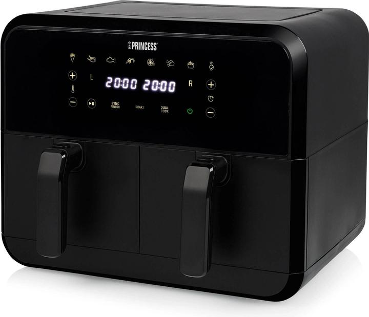 Productafbeelding Princess 182068 Airfryer met dubbele mand - Dubbele heteluchtfriteuse - 2 manden x 4 liter - Touchscreen