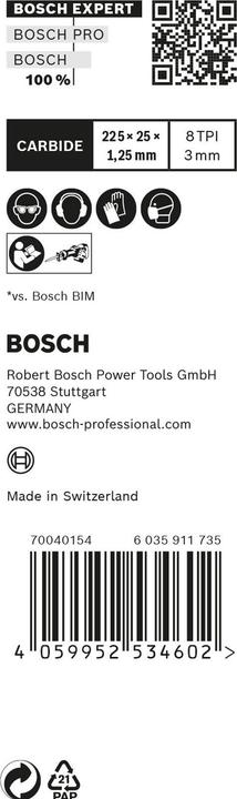 Immagine prodotto Bosch Professional Zubehör Lama per sega alternativa Expert 'Thick Tough Metal' S 1155 CHC, 10 pezzi