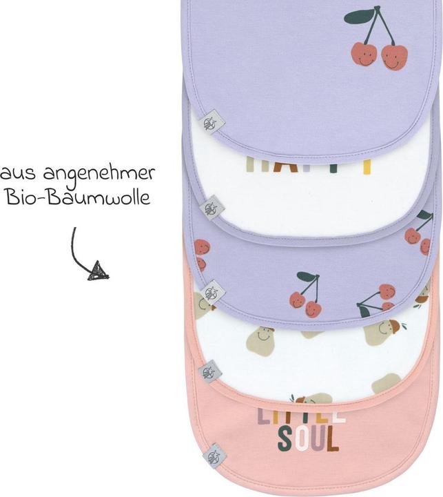 Actual product image Lässig Lätzchen Klett-Lätzchen 5er Pack Bibs aus Bio-Baumwolle (3 months)