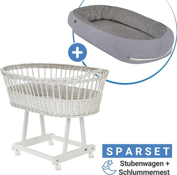 Produktbild Alvi Stubenwagen & Wiegen 2-tlg. Sparset Stubenwagen Birthe + Schlummer-Nestchen