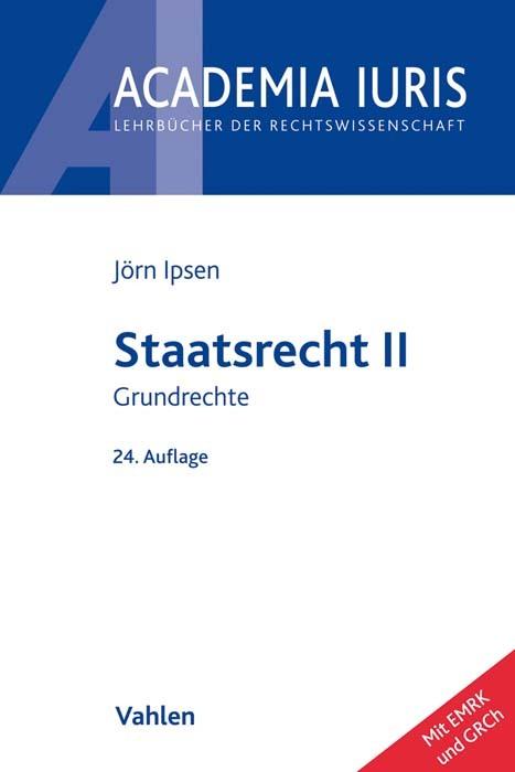 Produktbild Staatsrecht II (Deutsch, Jörn Ipsen, 2021)
