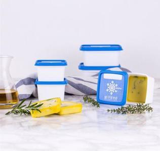 Produktbild Merkloos Tiefkühlbehälter 1000 ml set mit 3 Stücken (1 l)