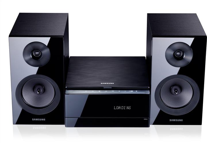 Produktbild Samsung MM-E430D - DVD-Mikroanlage mit iPhone/iPad Dock, UKW-Tuner, Bluetooth und USB (Bluetooth, 2x 60 W)