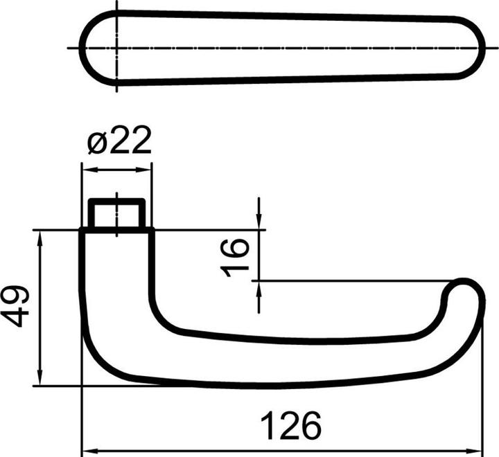 Produktbild Glutz Türdrücker 5039 Luzern (Türgriff)