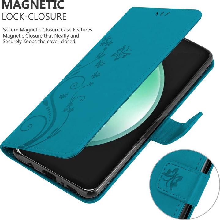 Produktbild Cadorabo Hülle für Samsung Galaxy S24 FE mit Blumen Muster (Samsung Galaxy S24 FE)