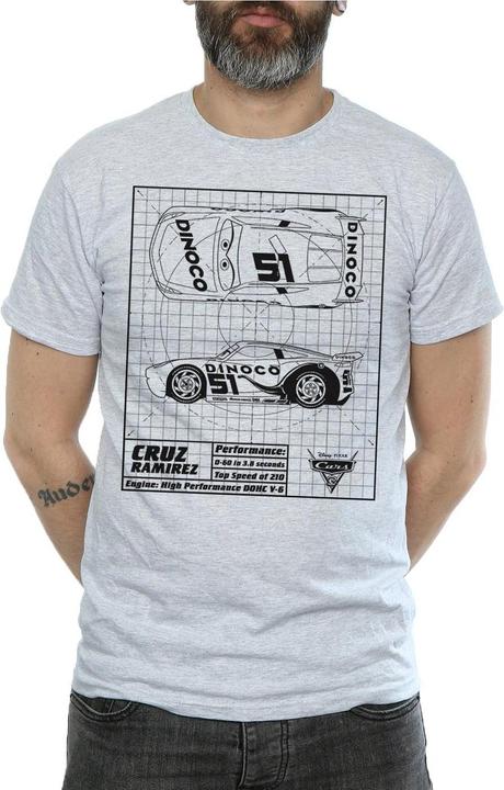 Immagine prodotto Disney Cars Cruz Ramirez Blueprint Maglietta Uomo (L)