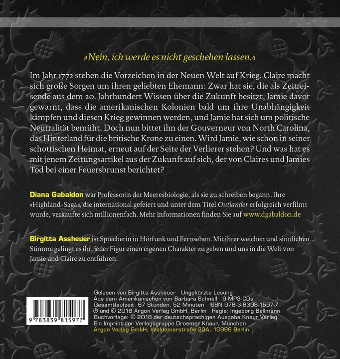 Produktbild Outlander Ein Hauch von Schnee und Asche (Diana Gabaldon, Birgitta Assheuer, Barbara Schnell, Deutsch)