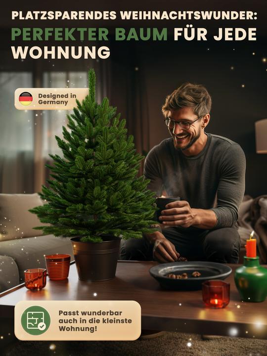 Produktbild Artitree Weihnachtsbaum 40 cm im Topf mit integrierter Lichterkette (40 cm)