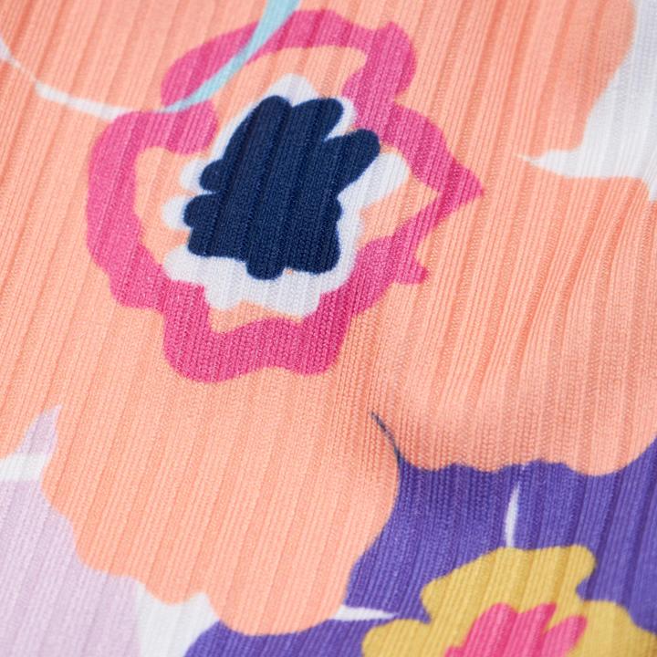 Image du produit Olaian Haut de maillot de bain brassière fleuri réglable Fille - 500 Nora blanc