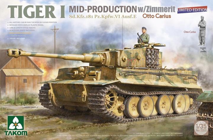 Image du produit Takom Tiger I Mid-Production w/Zimmerit Sd.Kfz.181 Pz.Kpfw.VI Ausf.E Sd.Kfz.181 Pz.Kpfw.VI Ausf.E Otto Car