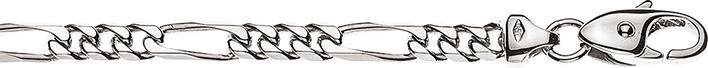 Natsumi Schmuck Halskette Weissgold 18K/750 Figaro 4.0mm (750/18 K Weissgold, 45 cm)