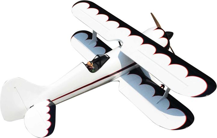 Immagine prodotto Legacy Aviation Muscle Bipe 54" Bianco/Nero Biplano ARF (Acrobazia aerea)
