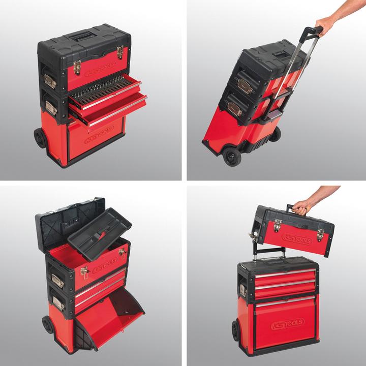 Actual product image KS Tools Mobile plastic sheet steel toolbox, TF 75 kg, HxW 720x320 mm (1 x)