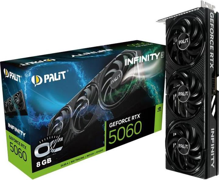 Produktbild Palit RTX 5060 8GB Infinity 3 OC GDDR7 3 Fan (8 GB)