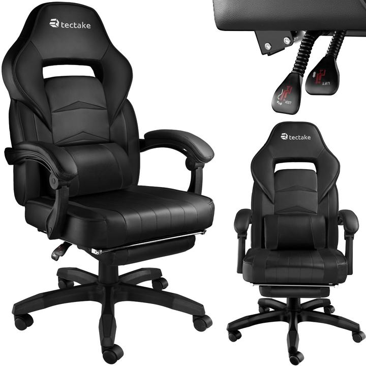 Image du produit tectake Chaise de bureau racing Comodo avec repose-pieds