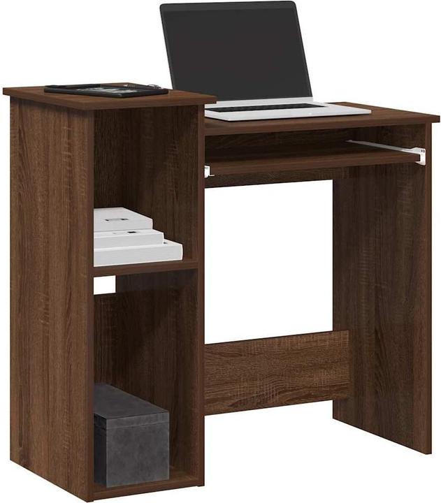 Image du produit VidaXL Bureau avec étagère aspect chêne brun 84x40x78 cm Table de bureau