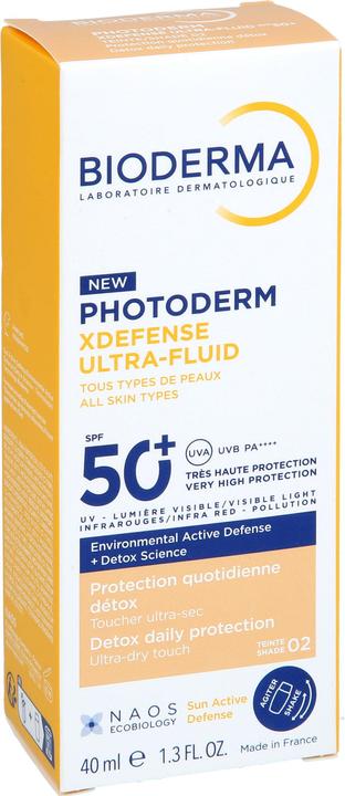 Immagine prodotto Bioderma Photoderm Xdefense Ultra Fluid SPF 50+ 40ml Shade 02 Light (Crema solare viso, SPF 50+, 40 ml)