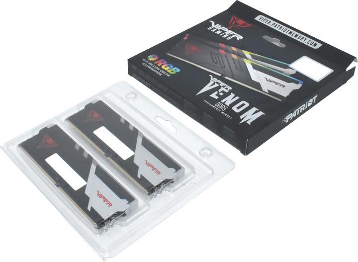 Produktbild Patriot Viper Venom RGB 32GB DDR5 6200-40, PVVR532G620C40K (2 x 16GB, 6200 MHz, DDR5-RAM, DIMM)