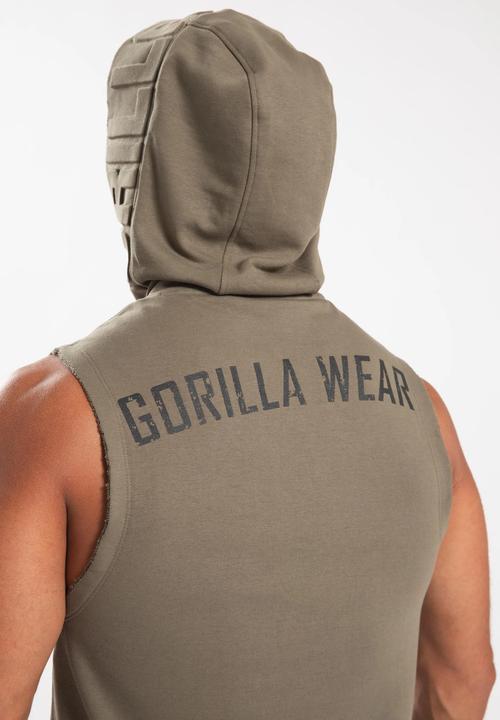 Immagine prodotto Gorilla Wear Marshall Sleeveless Hoodie - Olive (XXL)