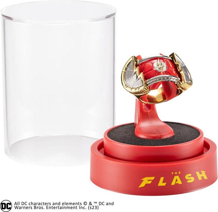 Actual product image Noble Collection DC Comics Flash Prop Replica Ring with Display