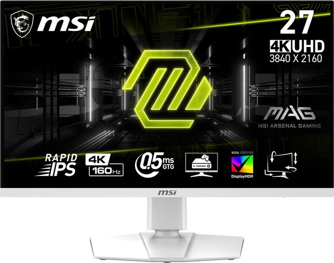 Actual product image MSI 27"(68.6cm)TFT MAG 274URFWDE White GAMING 160Hz (3840 x 2160 Pixels, 27")