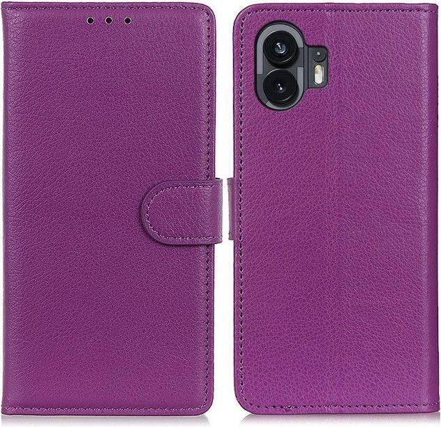 Actual product image MU Classic Litchi Leather Bookcover Series (Nothing Phone (2))