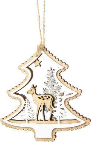 Produktbild Bekos Edler Holz-Baumschmuck mit Intarsien 3-teilig (3 -teilig)