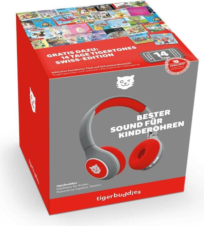 Image du produit Tigermedia tigerbuddies Casque pour enfants - Happy Red Swiss-Edition (Allemand, Français, Italien, Anglais)