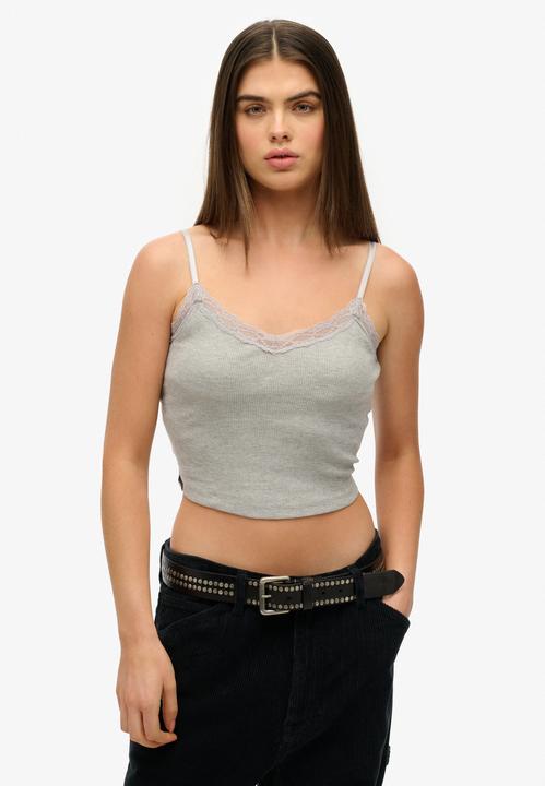 Immagine prodotto Superdry Kurzes Athletic Essentials Trägertop mit Spitzenbesatz