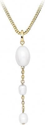 Silver Cat Delicate Gold Plated Real Pearl Necklace SC513 (Chain. Pendant)