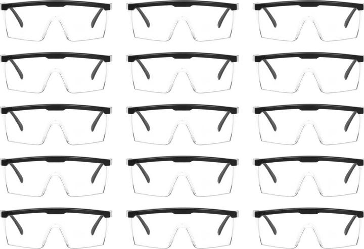 Produktbild MSW 15 x Schutzbrille Augenschutz Sicherheitsbrille Arbeitsschutzbrille Laborbrille