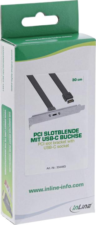 Produktbild InLine Slotblende USB Typ-C zu USB 3.1 Frontpanel Key-A intern (0.30 m, USB 3.1)