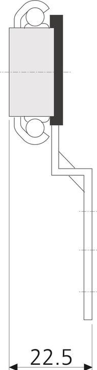 Actual product image Accuride 1319 Fitting set, length 350 mm, light chromatised steel