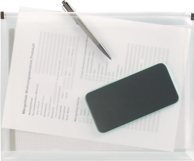 Actual product image Kolma Easy A6 document pouch with zip fastener (A6, 1 x)