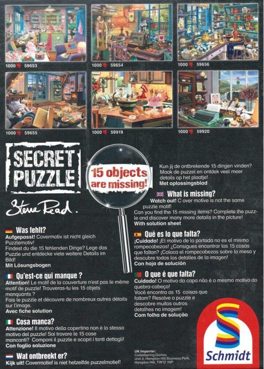 Image du produit Schmidt Spiele Puzzle secret au bureau (1000 pièces)