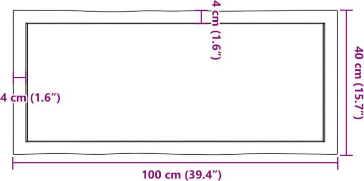 Image du produit VidaXL Chaim (100 x 40 x 4 cm)