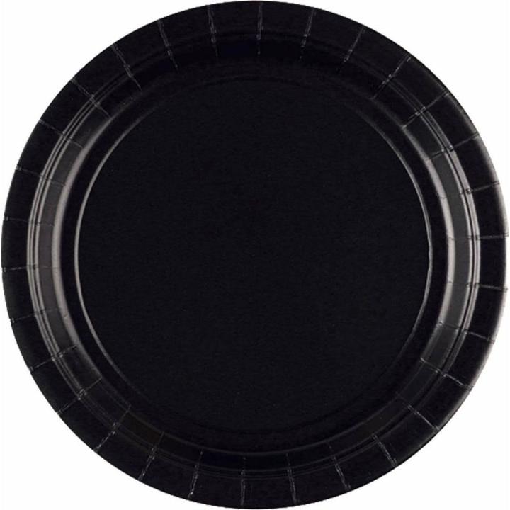 Amscan Assiettes noires (8 x)
