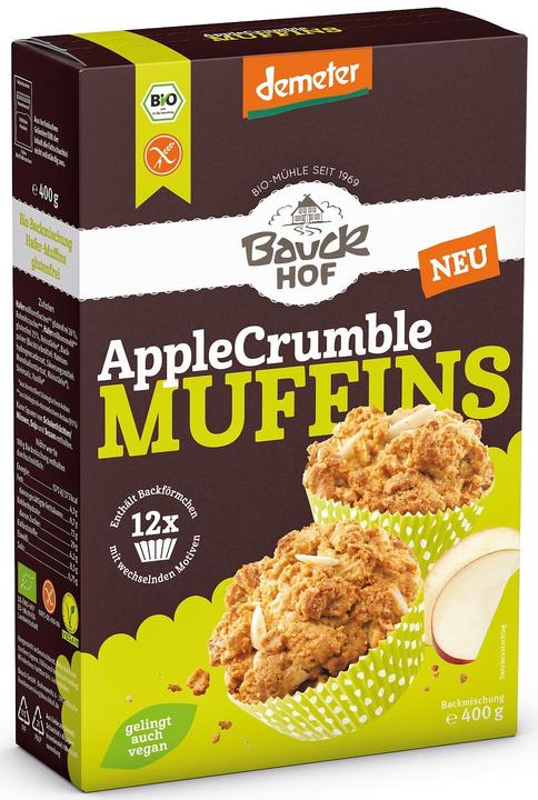 Produktbild Bauckhof Apple Crumble Muffins Backmischung Demeter (400 g)