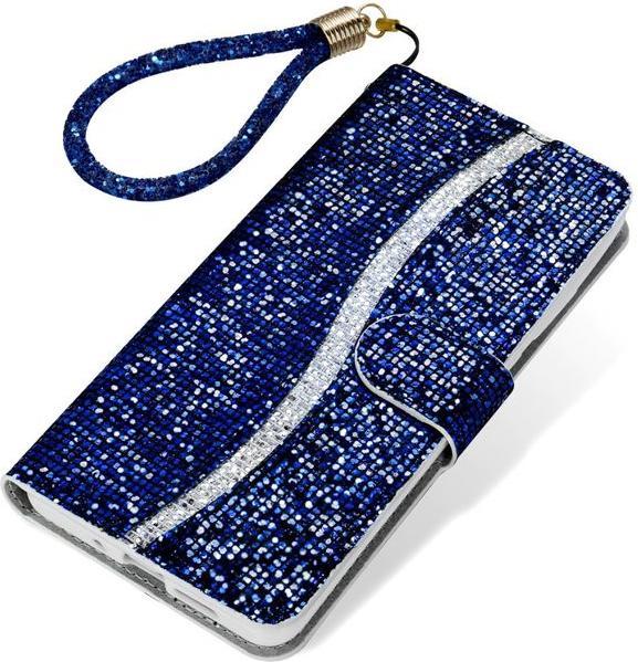 Immagine prodotto MU Style Copertina in pelle glitterata con strisce (Apple iPhone SE (terza generazione), Apple iPhone SE (seconda generazione), Apple iPhone 8, Apple iPhone 7)